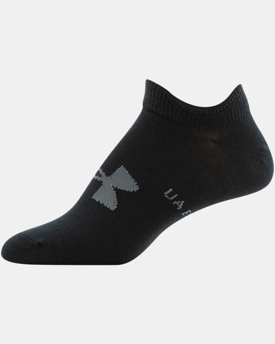 Women's UA Essential No Show – 6-Pack Socks, Black, pdpMainDesktop image number 7